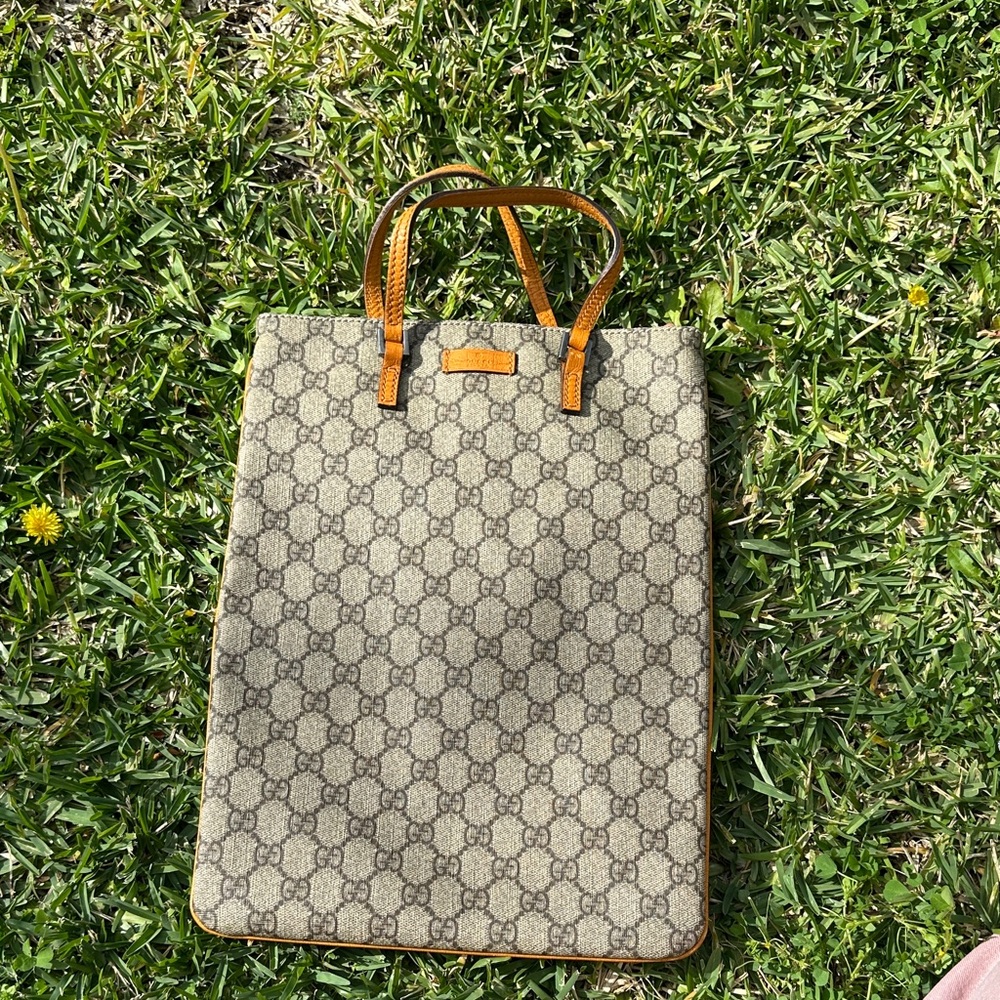 Gucci Beige and Brown Monogram Tote